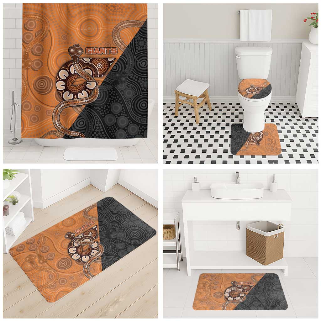 Greater Western Sydney Giants Bathroom Set Aboriginal Snake Dot Art