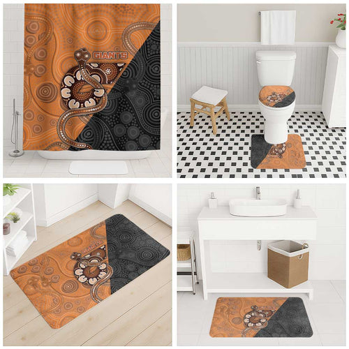 Greater Western Sydney Giants Bathroom Set Aboriginal Snake Dot Art