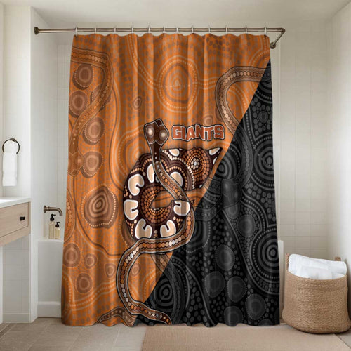 Greater Western Sydney Giants Bathroom Set Aboriginal Snake Dot Art