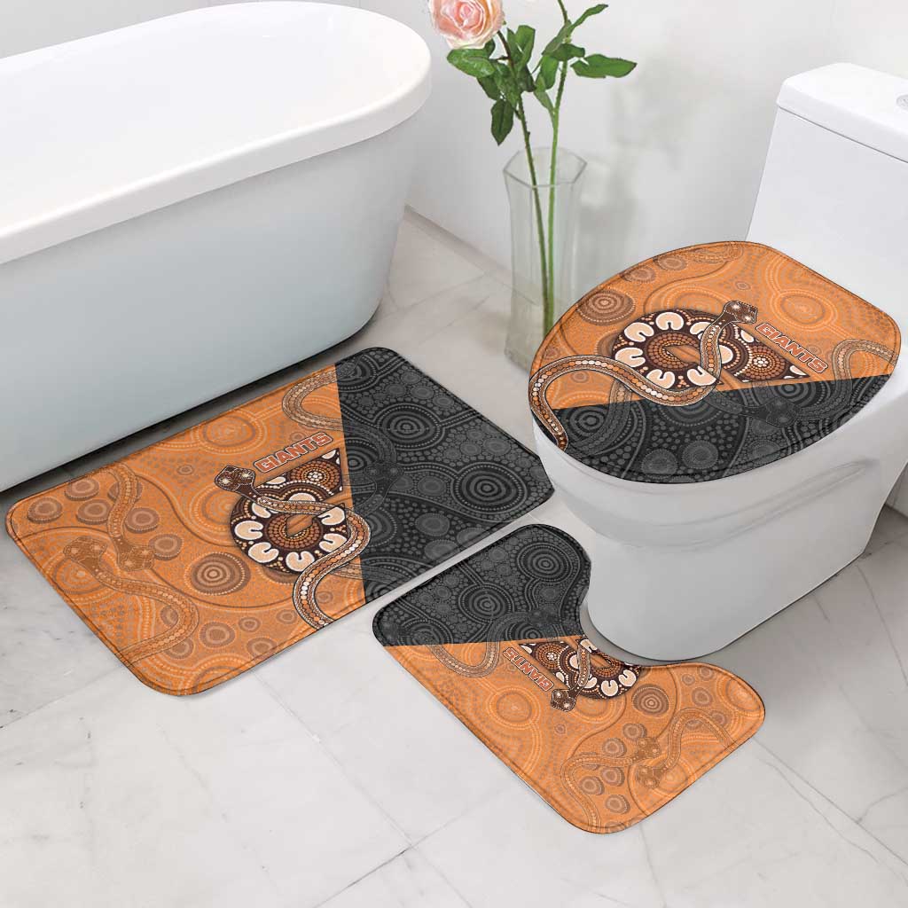 Greater Western Sydney Giants Bathroom Set Aboriginal Snake Dot Art