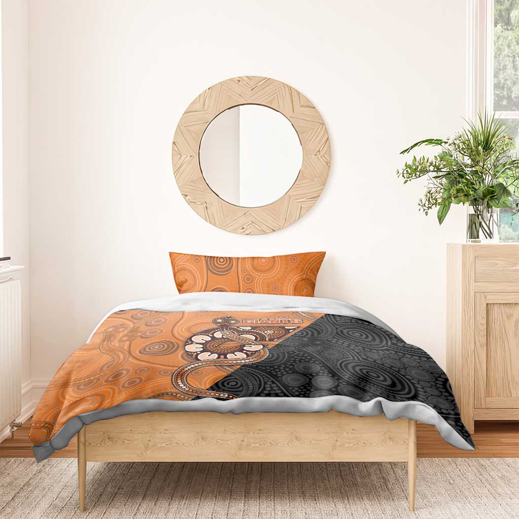 Greater Western Sydney Giants Bedding Set Aboriginal Snake Dot Art