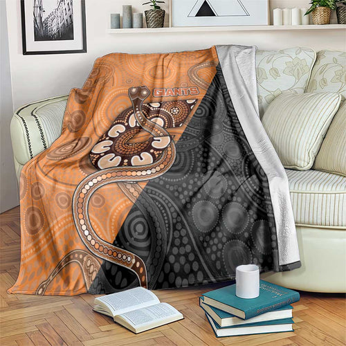 Greater Western Sydney Giants Blanket Aboriginal Snake Dot Art
