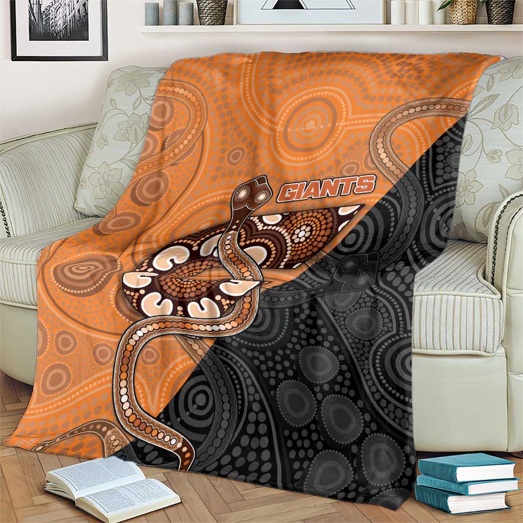 Greater Western Sydney Giants Blanket Aboriginal Snake Dot Art
