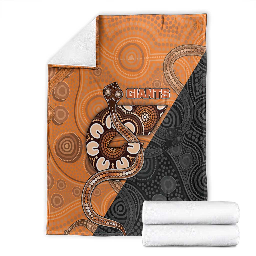 Greater Western Sydney Giants Blanket Aboriginal Snake Dot Art