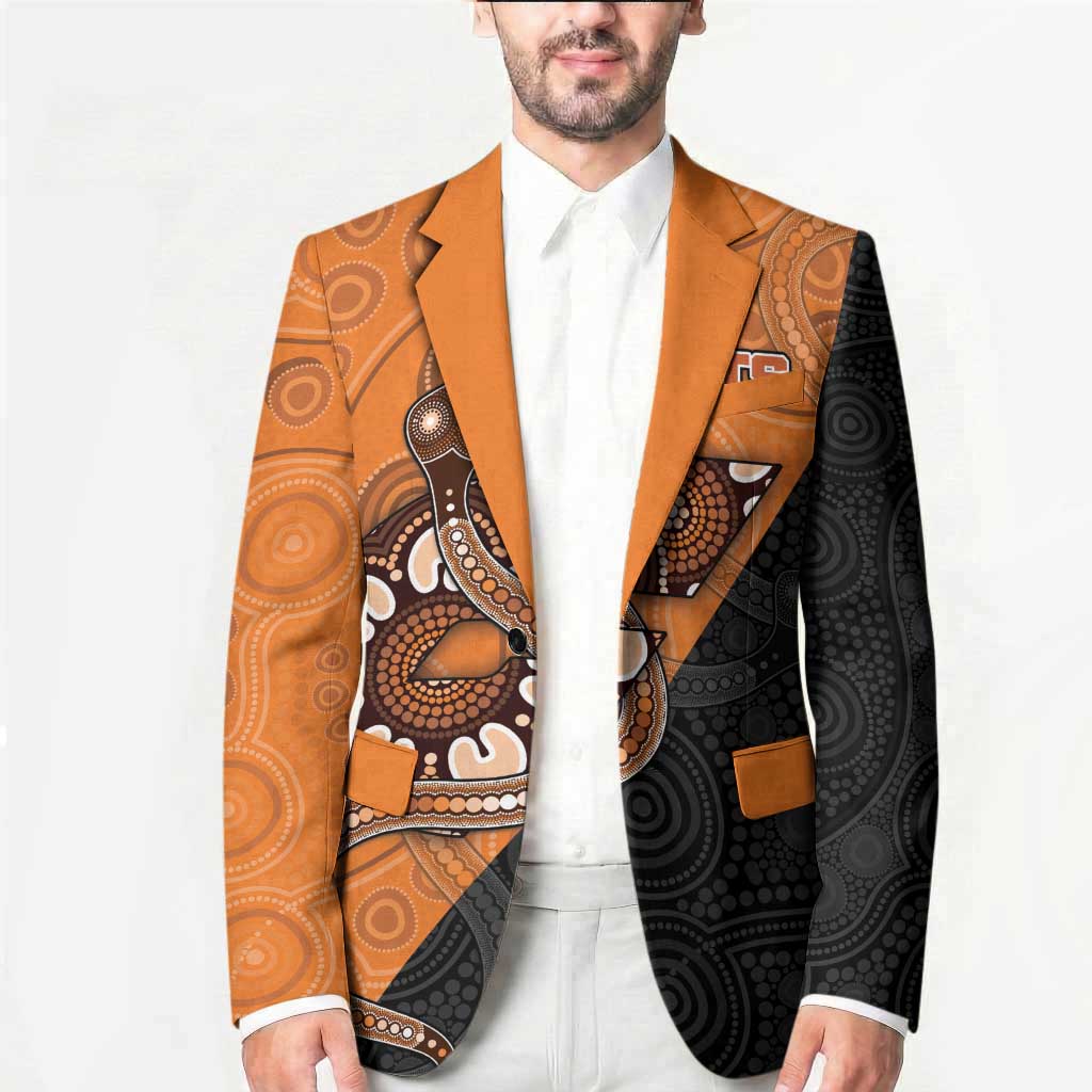 Custom Greater Western Sydney Giants Blazer Aboriginal Snake Dot Art