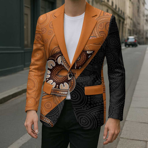 Custom Greater Western Sydney Giants Blazer Aboriginal Snake Dot Art