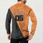 Custom Greater Western Sydney Giants Button Sweatshirt Aboriginal Snake Dot Art