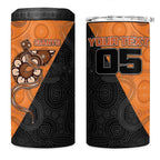 Custom Greater Western Sydney Giants 4 in 1 Can Cooler Tumbler Aboriginal Snake Dot Art