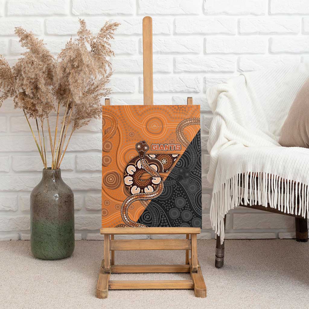 Greater Western Sydney Giants Canvas Wall Art Aboriginal Snake Dot Art