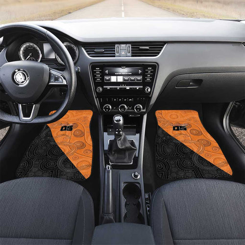 Custom Greater Western Sydney Giants Car Mats Aboriginal Snake Dot Art
