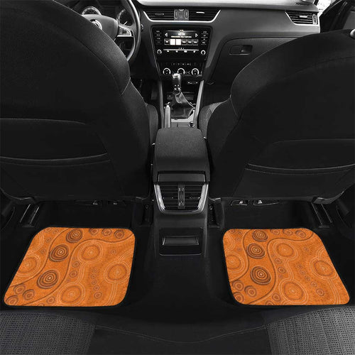 Custom Greater Western Sydney Giants Car Mats Aboriginal Snake Dot Art