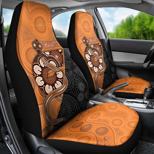 Greater Western Sydney Giants Car Seat Cover Aboriginal Snake Dot Art