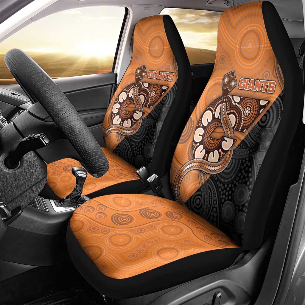 Greater Western Sydney Giants Car Seat Cover Aboriginal Snake Dot Art