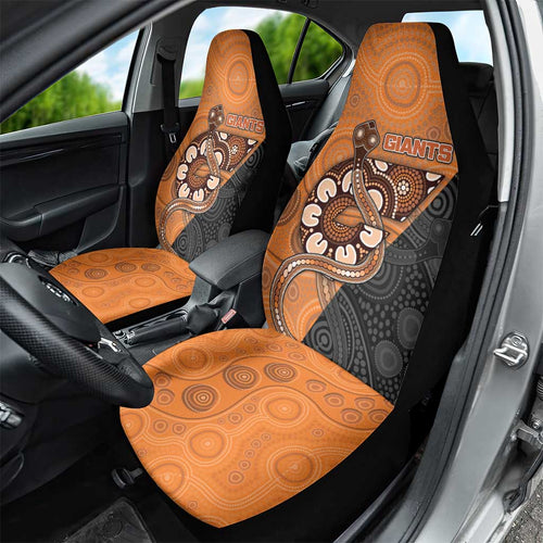 Greater Western Sydney Giants Car Seat Cover Aboriginal Snake Dot Art