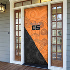 Custom Greater Western Sydney Giants Door Cover Aboriginal Snake Dot Art