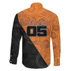 Custom Greater Western Sydney Giants Family Matching Summer Maxi Dress and Hawaiian Shirt Aboriginal Snake Dot Art