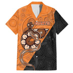 Custom Greater Western Sydney Giants Hawaiian Shirt Aboriginal Snake Dot Art