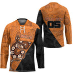 Custom Greater Western Sydney Giants Hockey Jersey Aboriginal Snake Dot Art