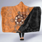 Greater Western Sydney Giants Hooded Blanket Aboriginal Snake Dot Art