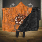 Greater Western Sydney Giants Hooded Blanket Aboriginal Snake Dot Art