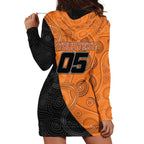 Custom Greater Western Sydney Giants Hoodie Dress Aboriginal Snake Dot Art