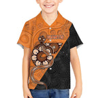Custom Greater Western Sydney Giants Kid Hawaiian Shirt Aboriginal Snake Dot Art