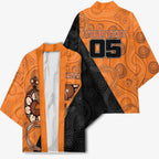 Custom Greater Western Sydney Giants Kimono Aboriginal Snake Dot Art