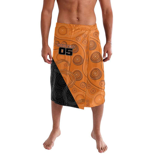 Custom Greater Western Sydney Giants Lavalava Aboriginal Snake Dot Art