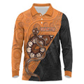 Custom Greater Western Sydney Giants Long Sleeve Polo Shirt Aboriginal Snake Dot Art