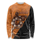 Custom Greater Western Sydney Giants Long Sleeve Shirt Aboriginal Snake Dot Art