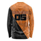Custom Greater Western Sydney Giants Long Sleeve Shirt Aboriginal Snake Dot Art