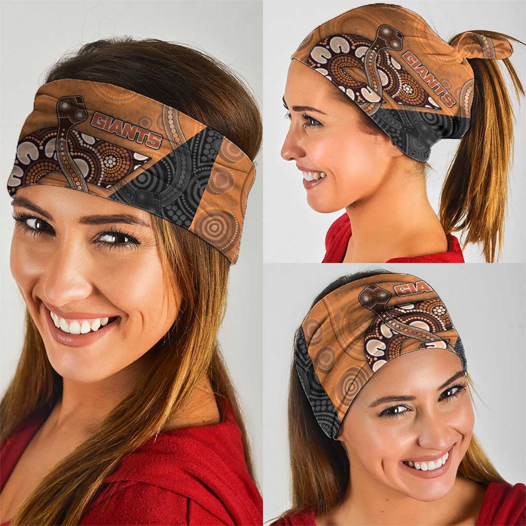 Greater Western Sydney Giants Neck Gaiter Aboriginal Snake Dot Art