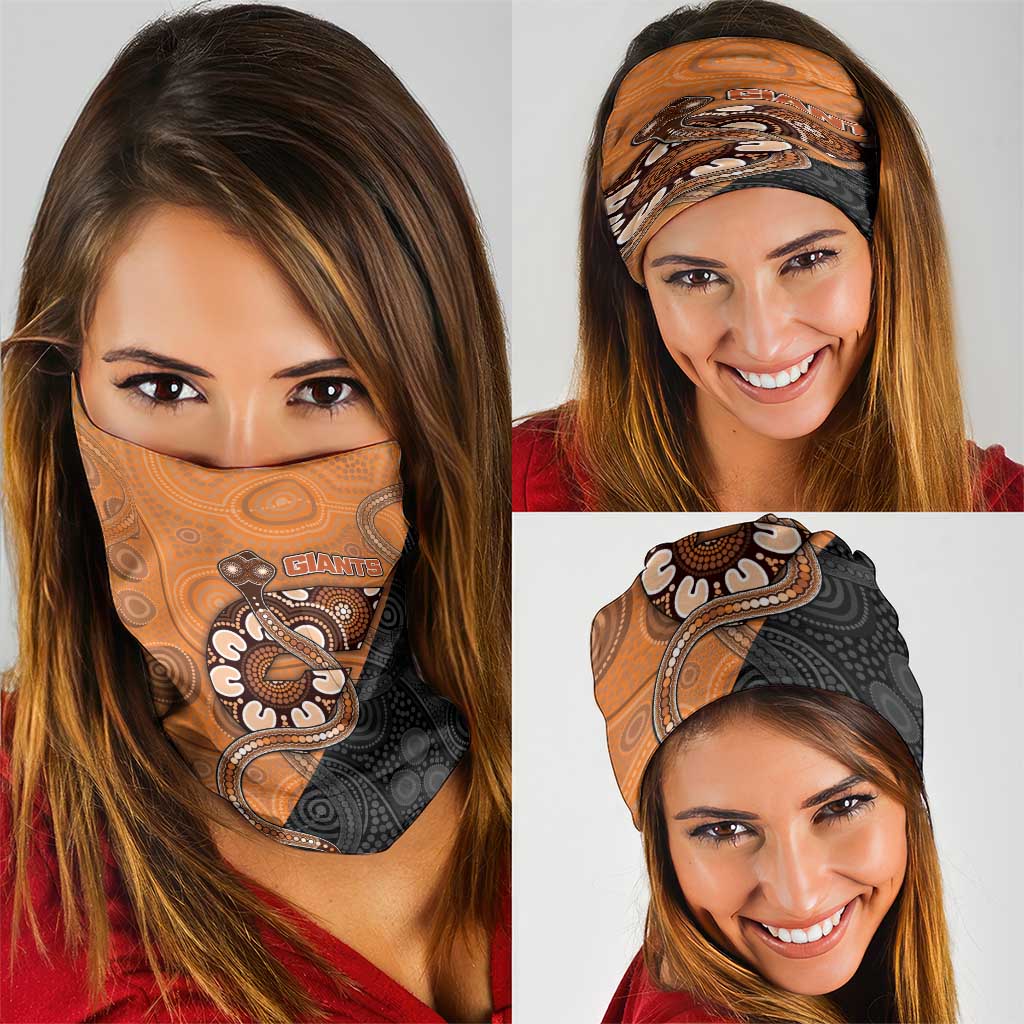 Greater Western Sydney Giants Neck Gaiter Aboriginal Snake Dot Art