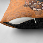 Greater Western Sydney Giants Pillow Cover Aboriginal Snake Dot Art