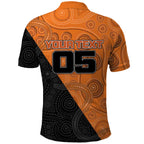 Custom Greater Western Sydney Giants Polo Shirt Aboriginal Snake Dot Art