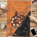 Greater Western Sydney Giants Puzzle Aboriginal Snake Dot Art