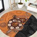 Greater Western Sydney Giants Round Carpet Aboriginal Snake Dot Art