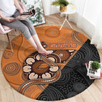 Greater Western Sydney Giants Round Carpet Aboriginal Snake Dot Art
