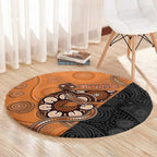 Greater Western Sydney Giants Round Carpet Aboriginal Snake Dot Art