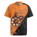 Custom Greater Western Sydney Giants Rugby Jersey Aboriginal Snake Dot Art