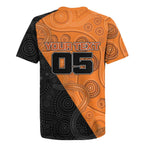 Custom Greater Western Sydney Giants Rugby Jersey Aboriginal Snake Dot Art