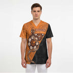 Custom Greater Western Sydney Giants Scrub Top Aboriginal Snake Dot Art