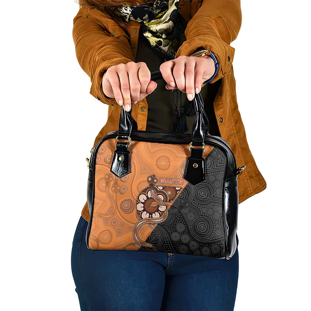 Greater Western Sydney Giants Shoulder Handbag Aboriginal Snake Dot Art