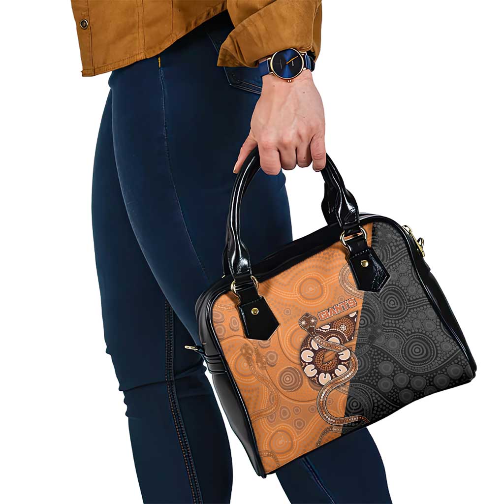 Greater Western Sydney Giants Shoulder Handbag Aboriginal Snake Dot Art