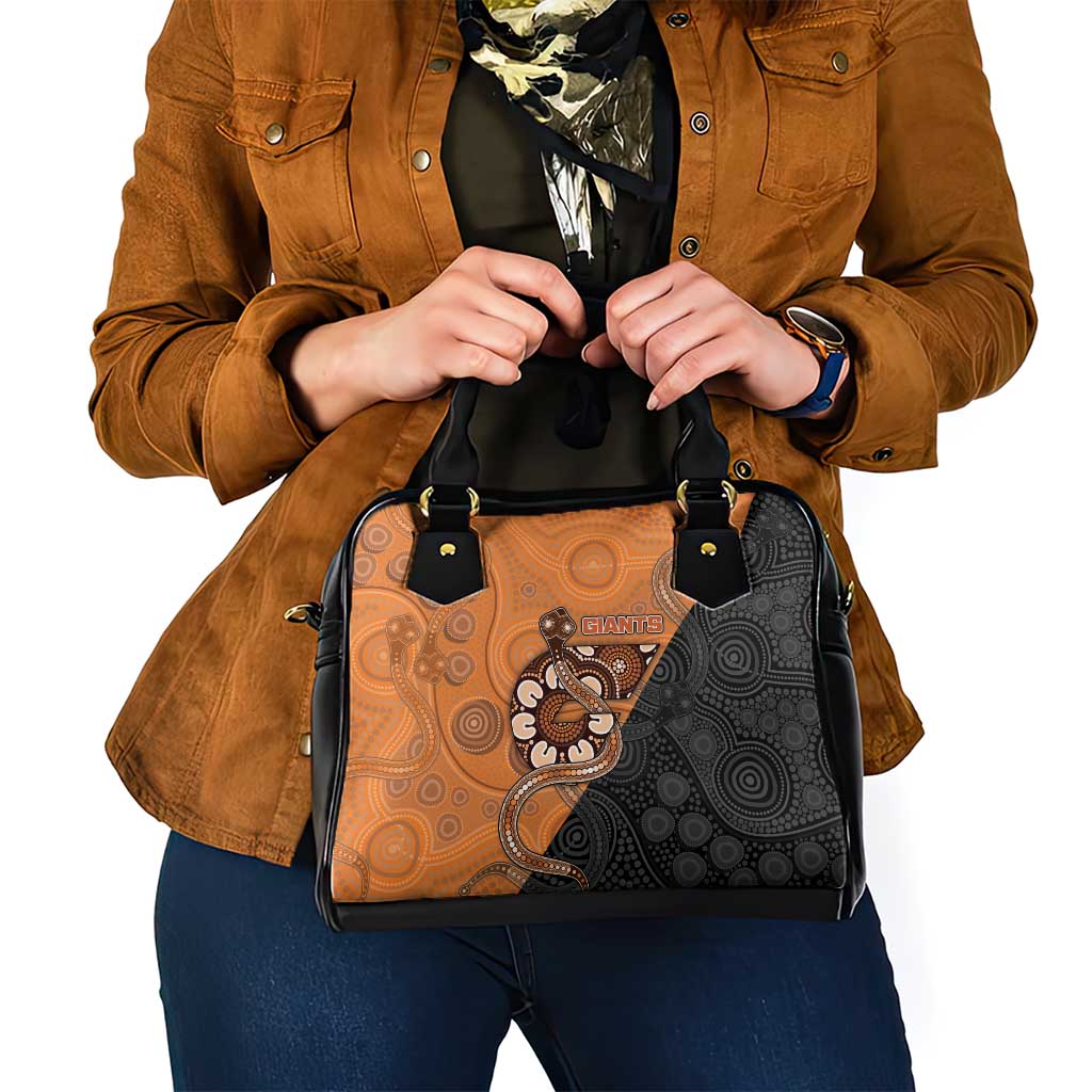 Greater Western Sydney Giants Shoulder Handbag Aboriginal Snake Dot Art