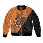 Custom Greater Western Sydney Giants Sleeve Zip Bomber Jacket Aboriginal Snake Dot Art