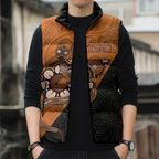 Custom Greater Western Sydney Giants Sleeveless Puffer Jacket Aboriginal Snake Dot Art