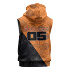 Custom Greater Western Sydney Giants Sleeveless Zip Hoodie Aboriginal Snake Dot Art