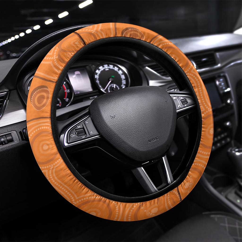 Greater Western Sydney Giants Steering Wheel Cover Aboriginal Snake Dot Art
