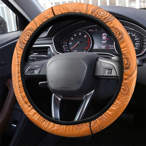 Greater Western Sydney Giants Steering Wheel Cover Aboriginal Snake Dot Art